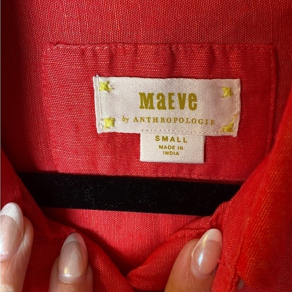 Maeve by Anthropologie Button Up Linen Blouse - Picture 4 of 5